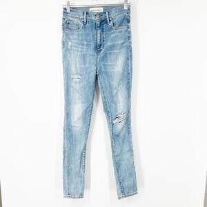 Denim Forum Aritzia The Lola High Rise Skinny Jeans Distressed